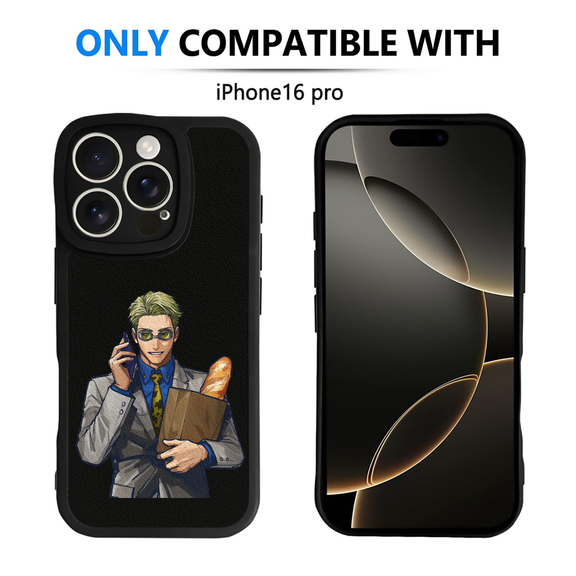 （画像用） 呪術廻戦 Jujutsu Kaisen 【iPhone 16シリーズ対応】シリコンスマホケース（レザー調） 材質：シリコン